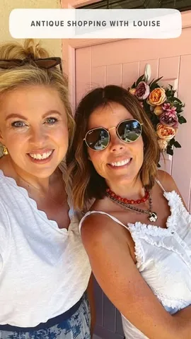 katie_ellison Instagram post about Antique shopping trip