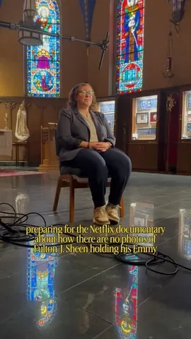 katiepmcgrady Instagram post about Fulton Sheen’s Emmy and legacy