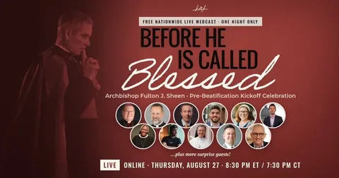 katiepmcgrady Instagram post about Fulton Sheen online event