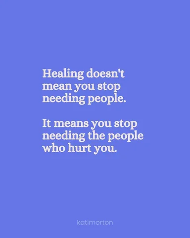 katimorton Instagram post about Healing and letting go