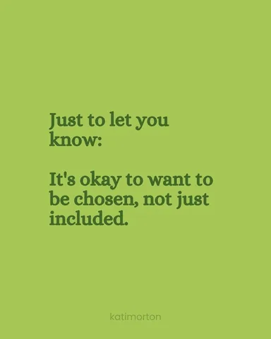 katimorton Instagram post about Feeling wanted in relationships