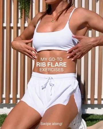 kayla_itsines Instagram post about Postpartum core and rib exercises