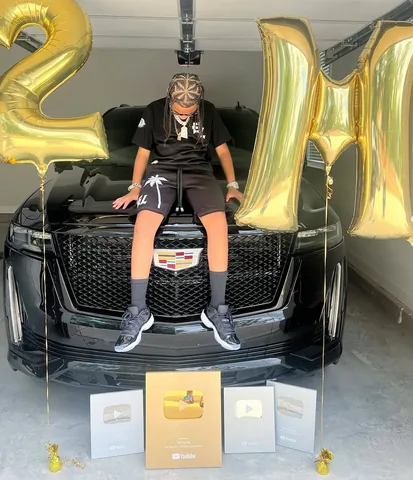 kddakid5 Instagram post about YouTube milestone