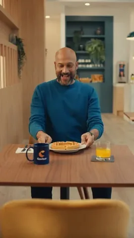 keeganmichaelkey Instagram post about Comfort Inn waffle