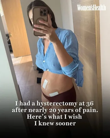 kelseywells Instagram post about Chronic pain and hysterectomy experience