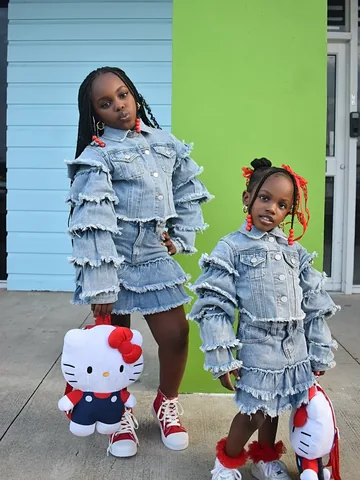 kelsgorgeous Instagram post about Matching sisters' fashion
