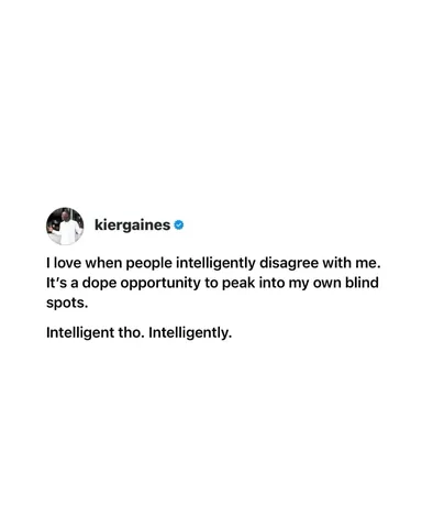 kiergaines Instagram post about Self awareness