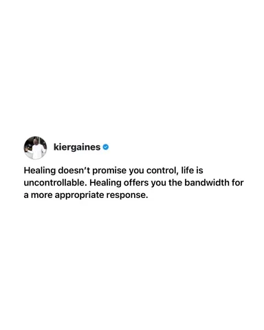 kiergaines Instagram post about Healing