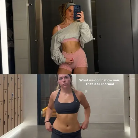kk_fit_ Instagram post about Authenticity and body image