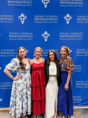 kristencombo Instagram post about Catholic conference planning
