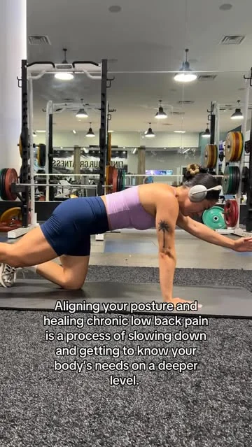 kweenkathy Instagram post about Mindful rehabilitation and posture work