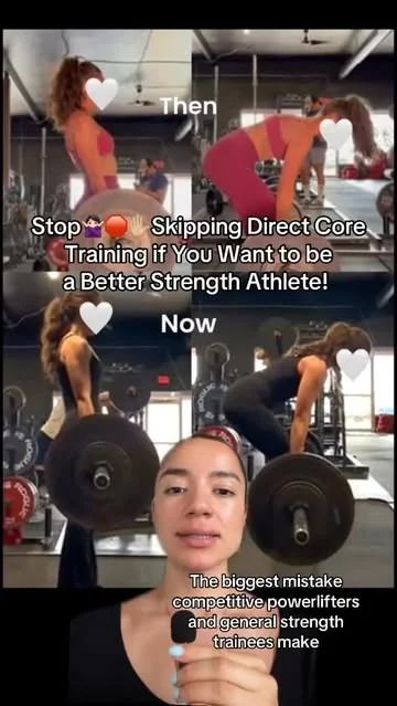kweenkathy Instagram post about Direct core training for lifters