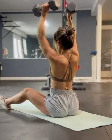 ladyfit Instagram post about Shoulder, triceps, and core workout