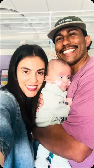 lasamsanchez Instagram post about Premature birth and NICU journey