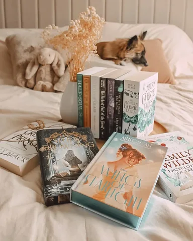 laurabookish Instagram post about Fae and fairy book collection