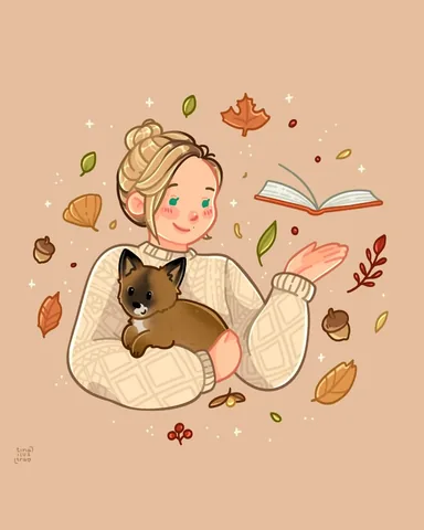 laurabookish Instagram post about Commissioned profile illustration