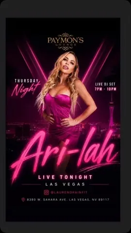 laurendrainfit Instagram post about DJ performance promotion