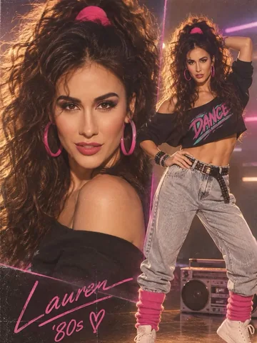 laurengottlieb Instagram post about 1980s throwback trend