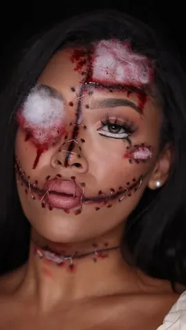 leilanigreen Instagram post about Doll Halloween makeup