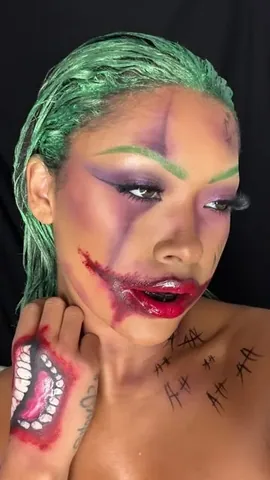 leilanigreen Instagram post about Joker makeup tutorial