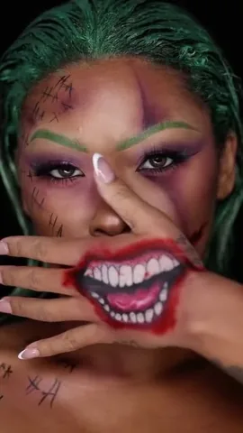 leilanigreen Instagram post about Joker Halloween makeup