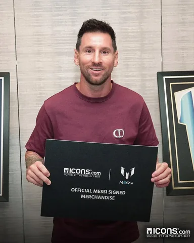 leomessi Instagram post about Signed World Cup memorabilia collection