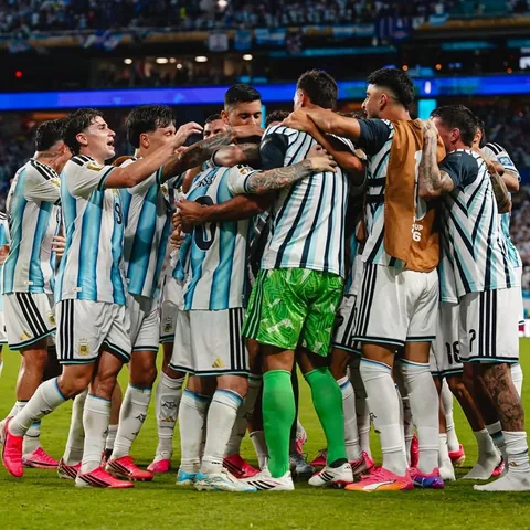 leomessi Instagram post about Argentina football victory