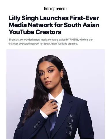 lilly Instagram post about Hyphen8 Network launch