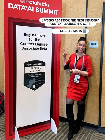 lindavivah Instagram post about Context engineering certification