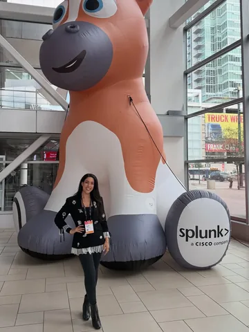 lindavivah Instagram post about Splunk conference recap