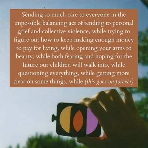 _lisaolivera Instagram post about Grief and presence