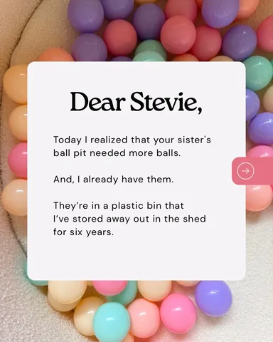 littlemissmomma Instagram post about Grief and keepsakes
