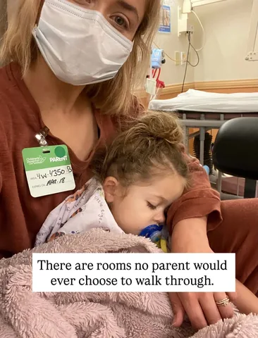 littlemissmomma Instagram post about Pediatric cancer support