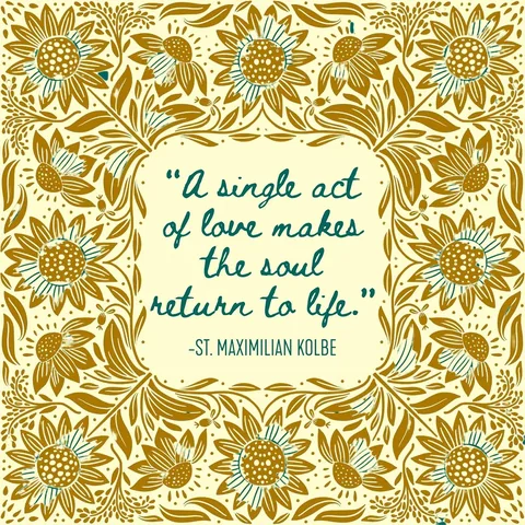 littlewaydesignco Instagram post about Saint Maximilian Kolbe