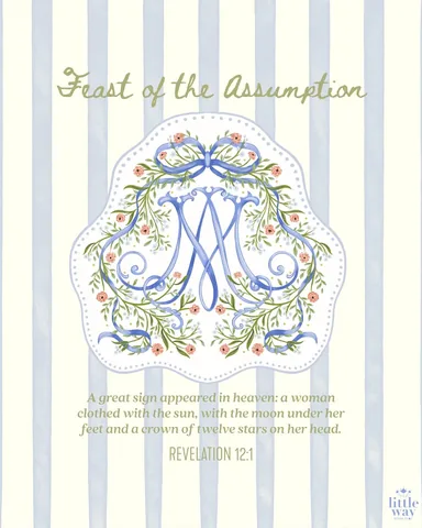 littlewaydesignco Instagram post about Assumption of Mary