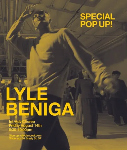 lylebeniga Instagram post about Dance event promotion