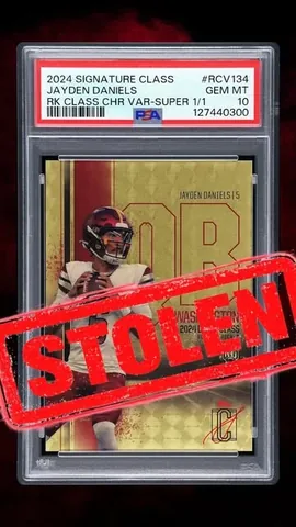 lylebeniga Instagram post about Stolen trading cards