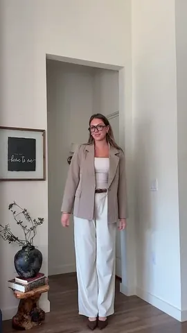 macymalonee Instagram post about Office outfit styling