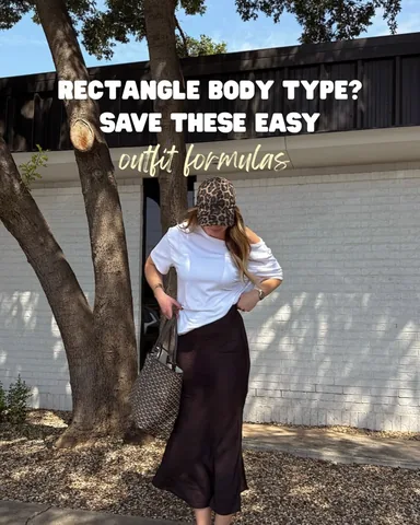 macymalonee Instagram post about Rectangle body outfit swaps