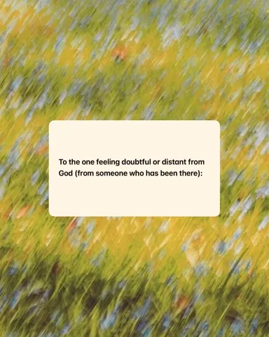 maddiee_joy Instagram post about Spiritual doubt and reassurance