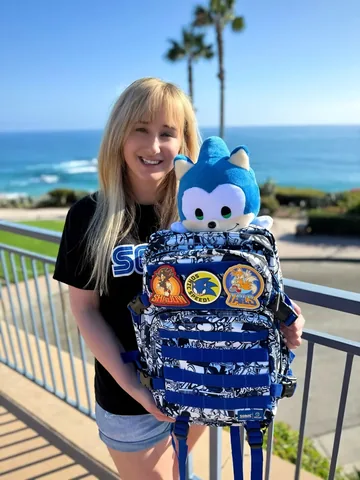 magicmakeskate Instagram post about Sonic the Hedgehog backpack