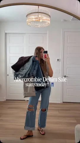 makennachristinexo Instagram post about Abercrombie denim sale