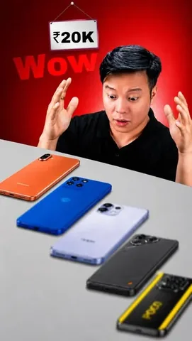 manojsaru Instagram post about Best smartphone around ₹20,000