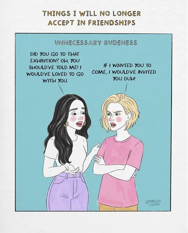 marcelailustra Instagram post about Friendship boundaries