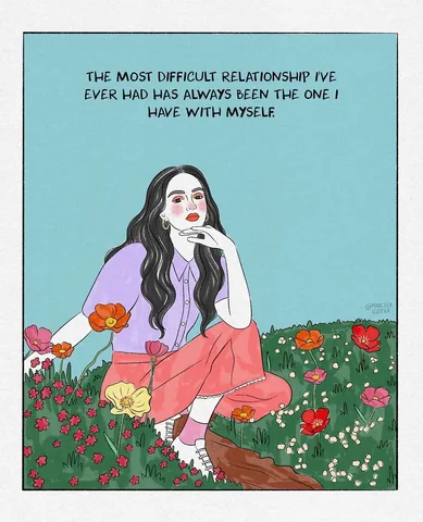 marcelailustra Instagram post about Relationship with oneself
