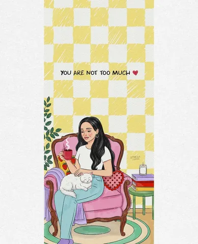 marcelailustra Instagram post about Self acceptance wallpaper