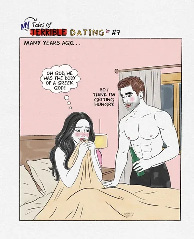 marcelailustra Instagram post about Embarrassing dating story