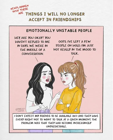 marcelailustra Instagram post about Friendship boundaries