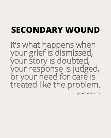 margaretnagib Instagram post about Secondary trauma