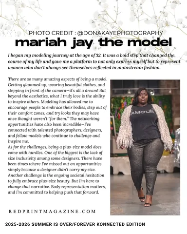 mariahjaythemodel Instagram post about Magazine feature